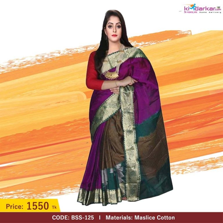 Tangail Maslice Cotton Saree (BSS-125)