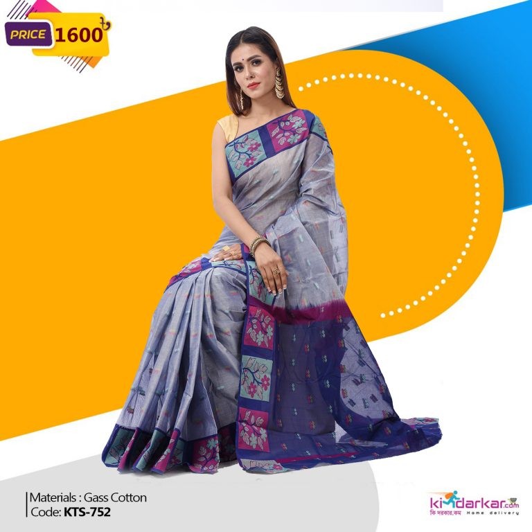Tangail Gass Cotton Saree (KTS-752)