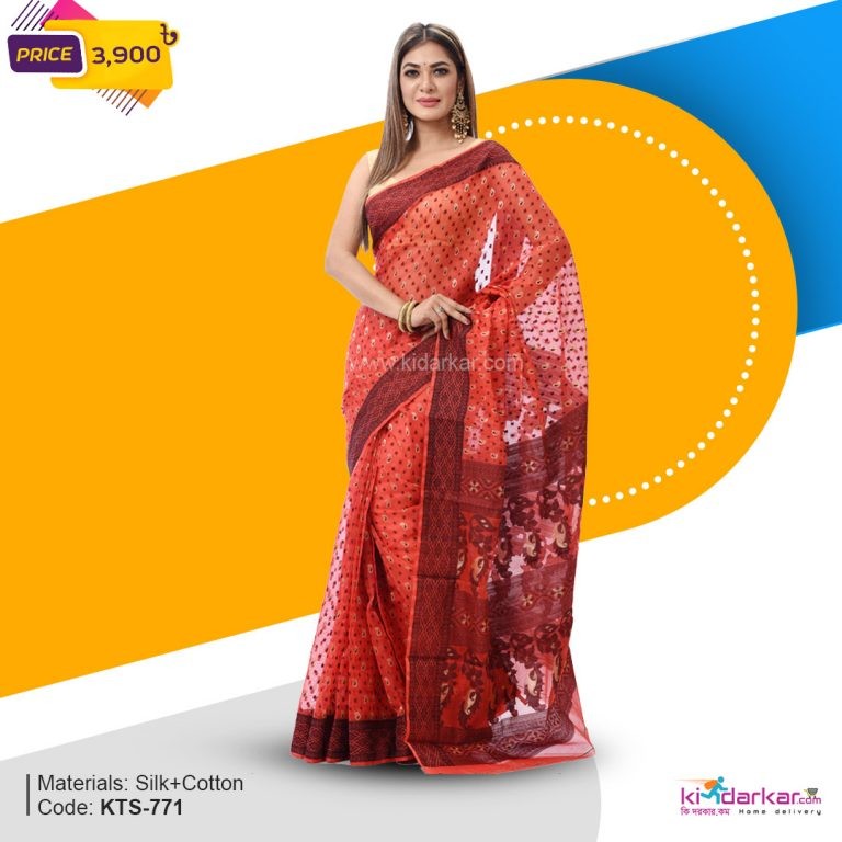 Tangail Half Silk Saree (KTS-771)