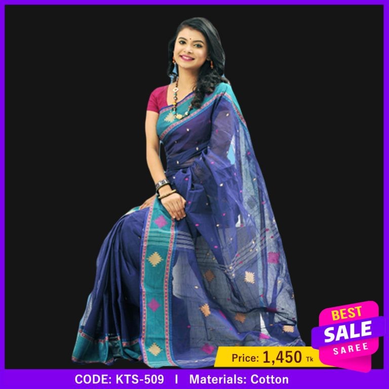 Tangail Pure Cotton Saree (KTS-509)