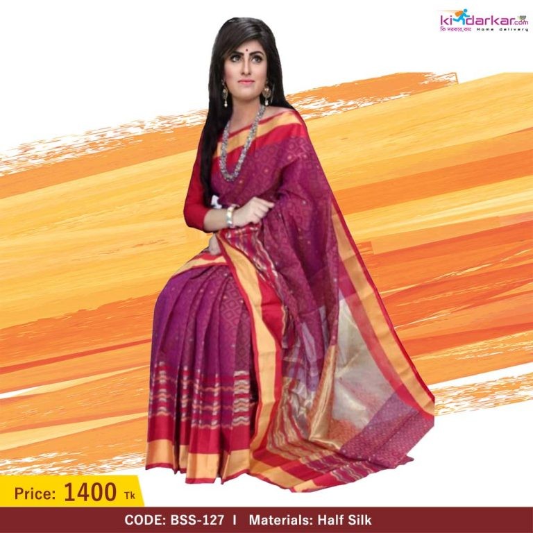 Tangail Half Silk Saree (BSS-127)