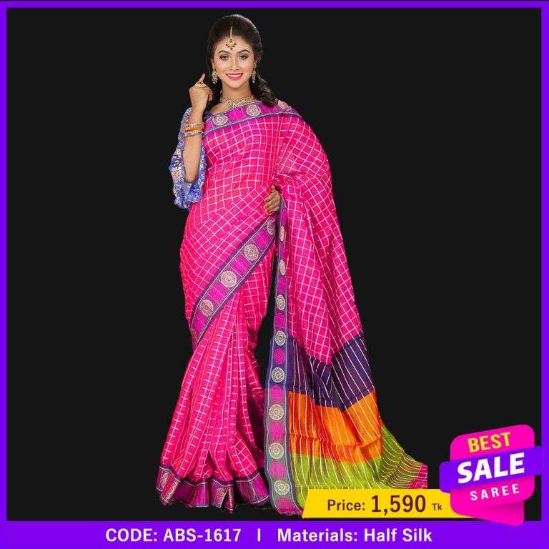 Tangail Half Silk Saree (ABS-1617)